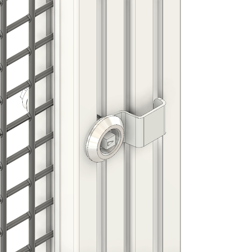 53-010-0 MODULAR SOLUTIONS HANDLE<br>BOLT LOCK 45MM 8MM FOUR FACED KEY